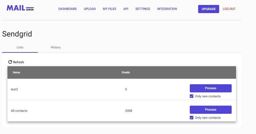 choosing validation option