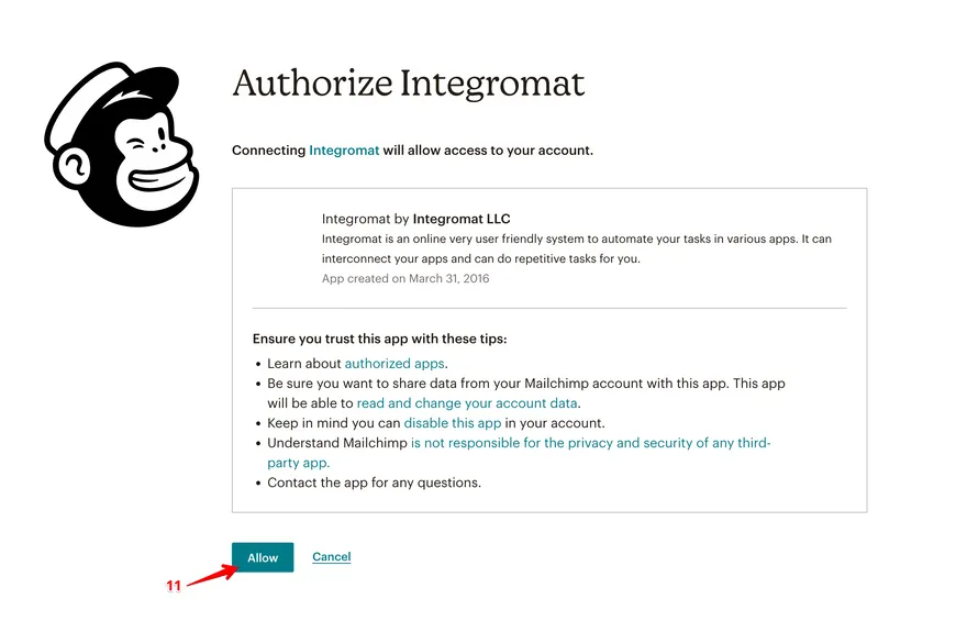validate email in make